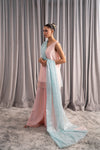 Pink and Aqua Blue