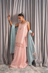 Pink and Aqua Blue